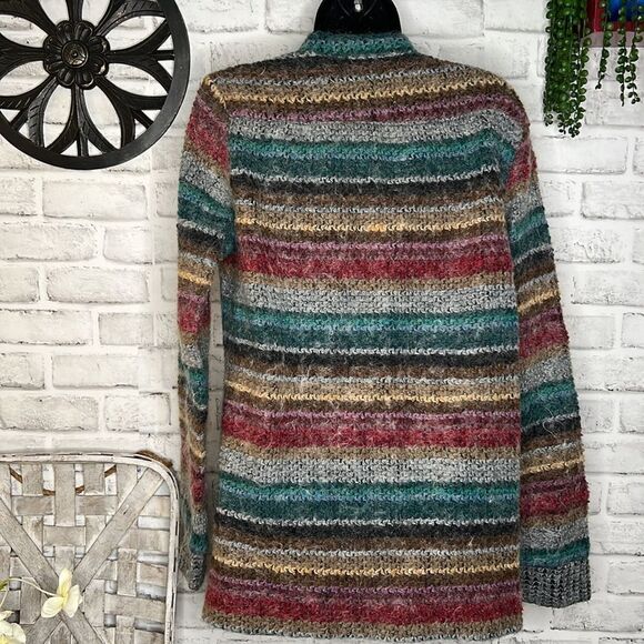 Koret 1980s Vintage Fuzzy Wool Knit Jacket Cardigan Sweater Top Size Medium - Picture 5 of 7